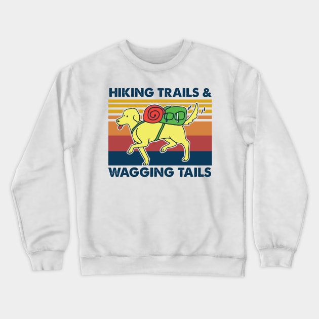 Hiking trails & wagging tails Crewneck Sweatshirt by JameMalbie